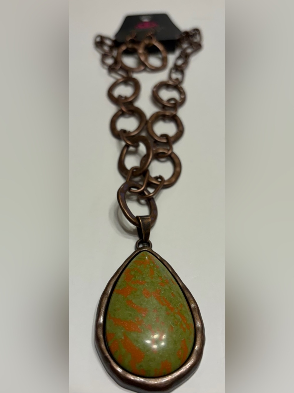 Paparazzi Green & Brown Pendant Necklace - Picture 2 of 2